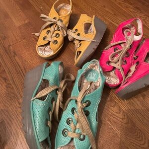 Fly London 38 39 sandals lace up three pairs of